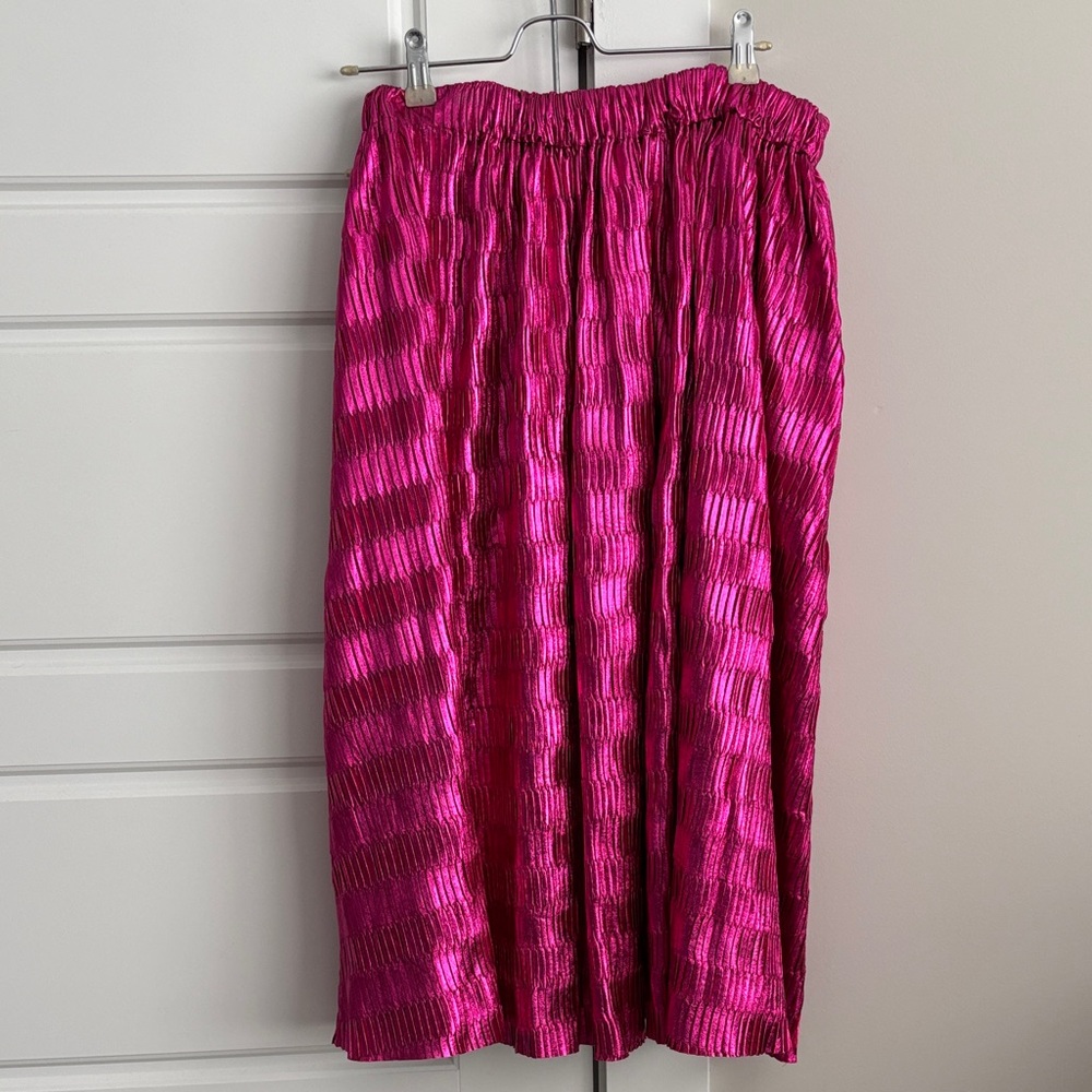Buru Pink Pleated Women's Skirt
